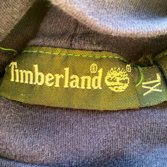 TIMBERLAND MEN’S NAVY BLUE MOCK TURTLENECK 100% COTTON Sz XL EUC - Picture 2 of 10